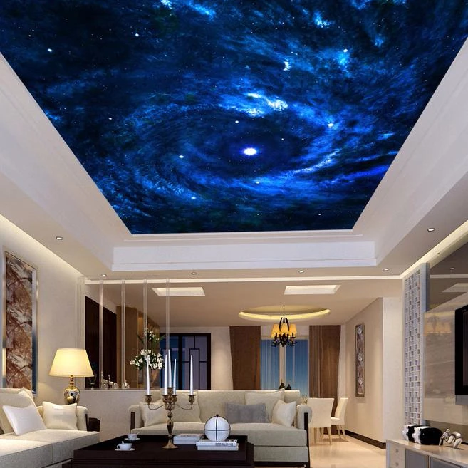 Zhihai Stretch Ceiling Film Pvc False Ceiling Designs For Bedroom Outer Space Uv Print 3d Different Types Of Ceiling Board Buy Different Types Of