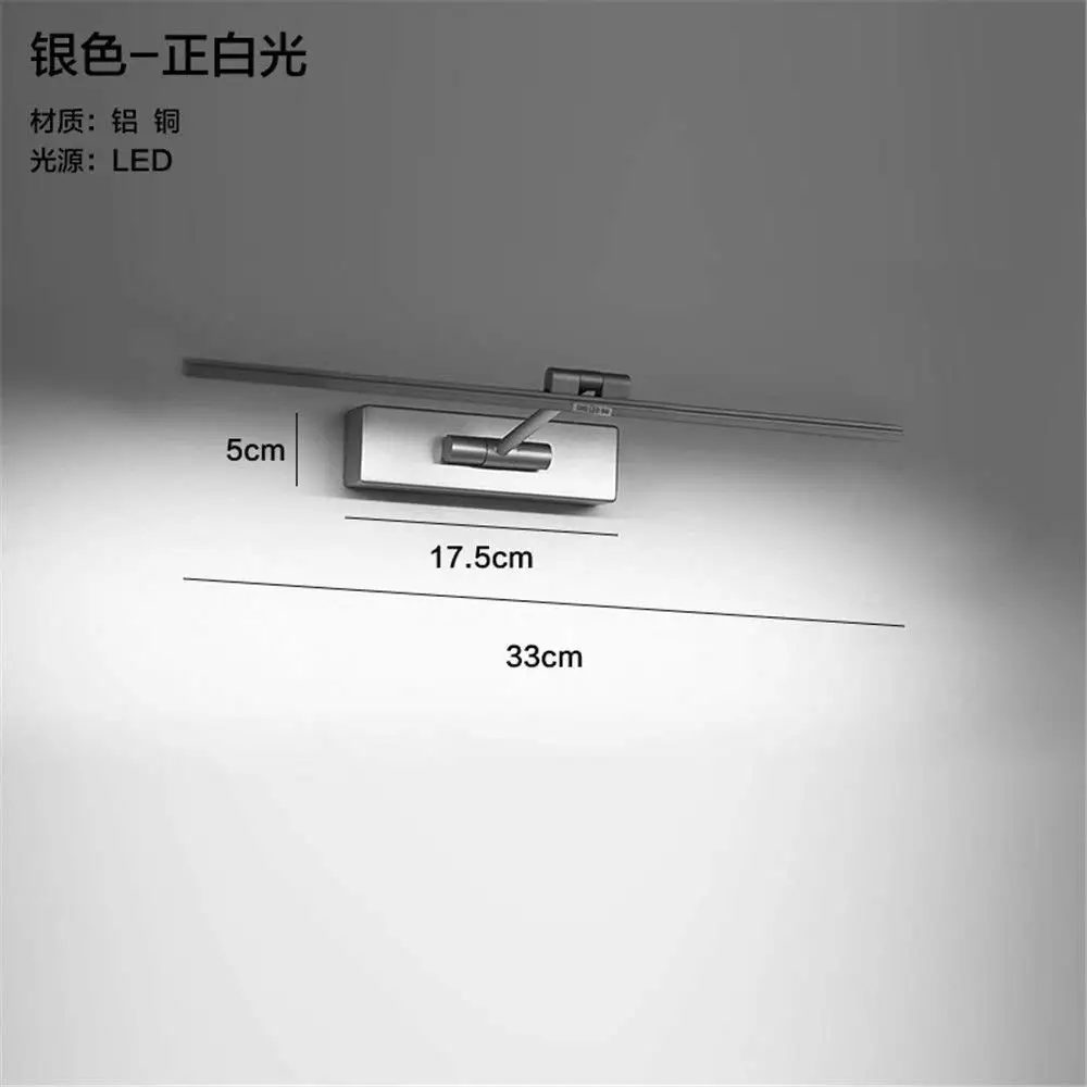 CGHYY Led Wall Mounted Bathroom Mirror Front Light Mirror Cabinet Bathroom Led Wall Lamp Waterproof Anti-Fog Bathroom Mirror Lights Led Wall Lights Antique Fixture