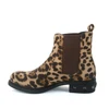 Wholesale Ladies Leopard Fur Suede Chelsea Shoes Women Short Ankle Boots