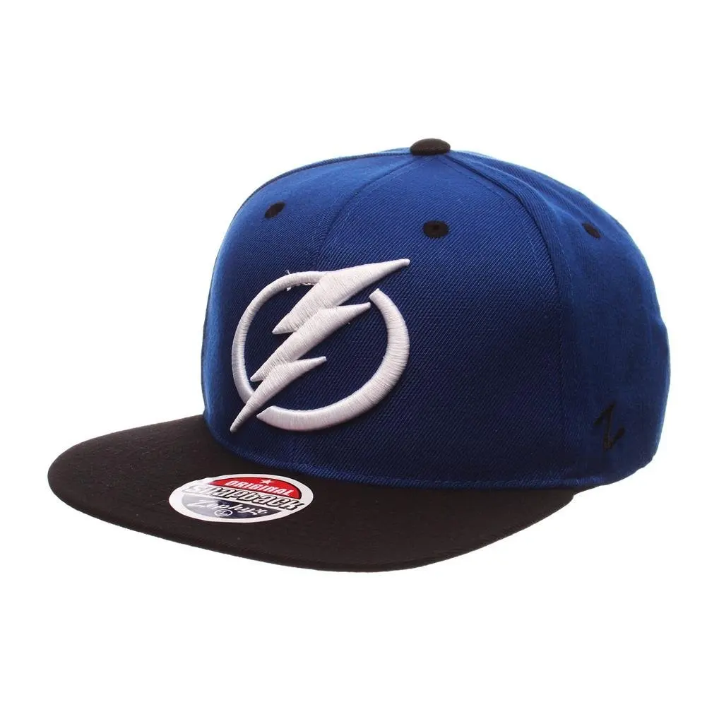 NHL-Tampa Bay Lightning Circle Bolt Flat Bill Hat - Adjustable