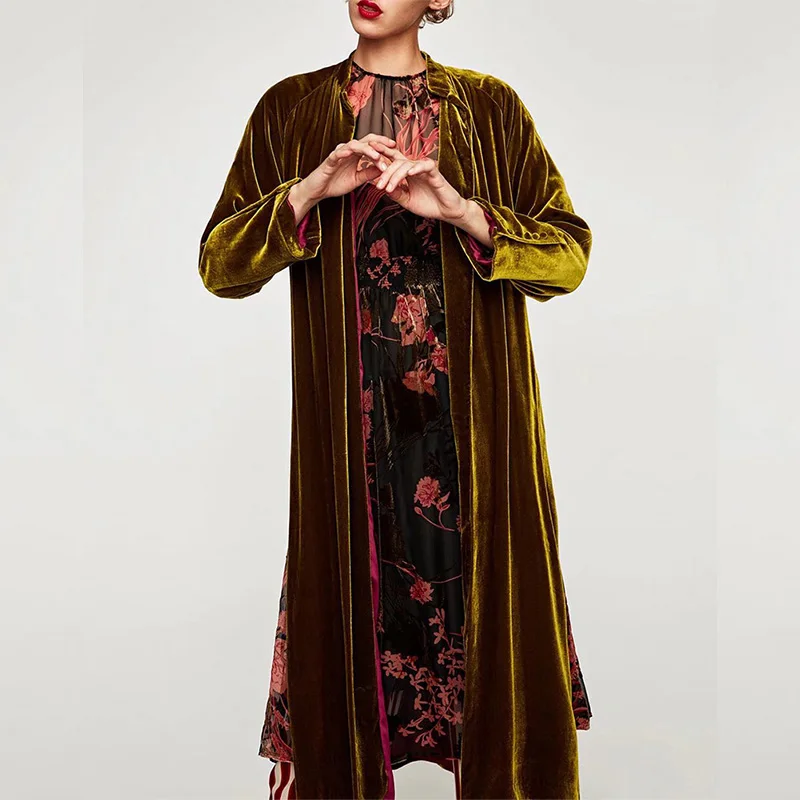 velvet maxi cardigan