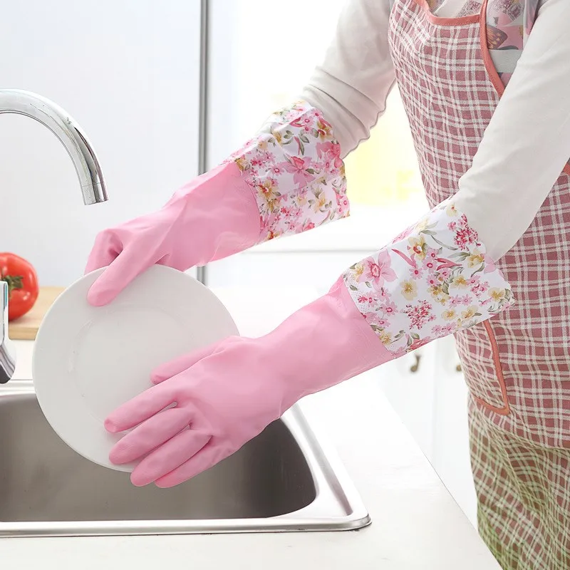 Dish Washing Extra Sleeve Long Latex Household Gloves Buy Dish