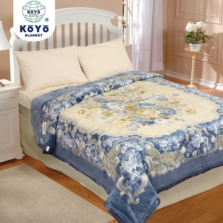 Koyo Soft Feeling 100 Polyester Raschel Knitted Flower Printed