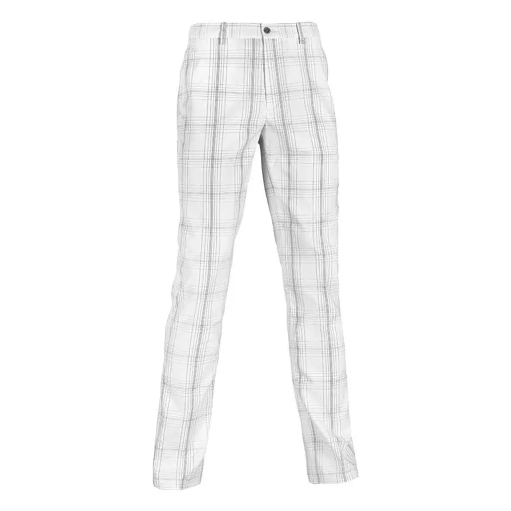 mens black and white checkered trousers