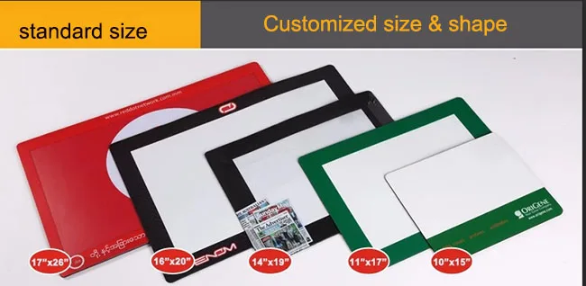 Ultra-thin photo insert custom rubber mousepad, mouse mat