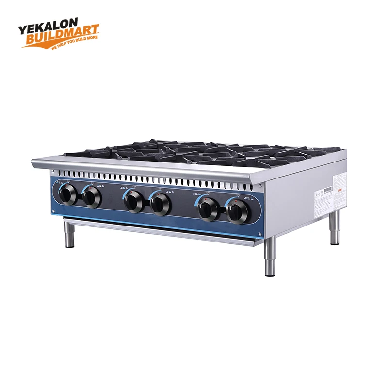 Commercial Natural Gas 6 Stove Cooking Range