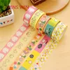 Korean High quality office stationery products custom printed waterproof decorative colorful Adhesive washi paper tape roll 368