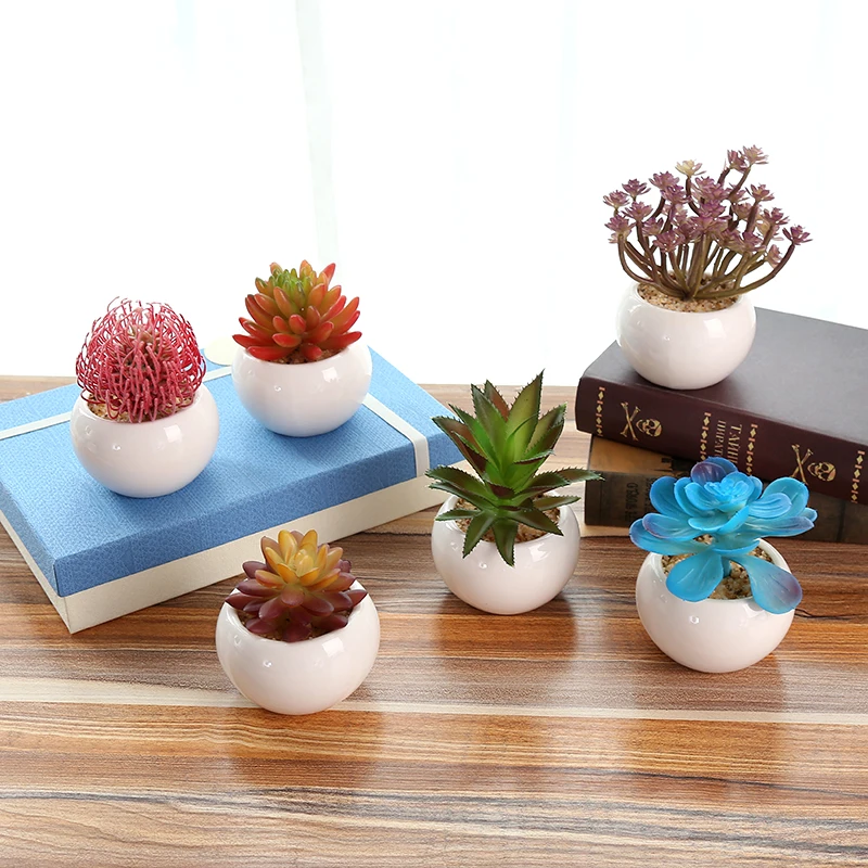 Wholesale Cute Small Artifical Succulent Plants With Ceramic Pot Buy Artifical Succulent
