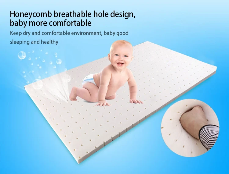 Best Sale Honeycomb Breathable Holes Pure Natura Latex Baby Crib