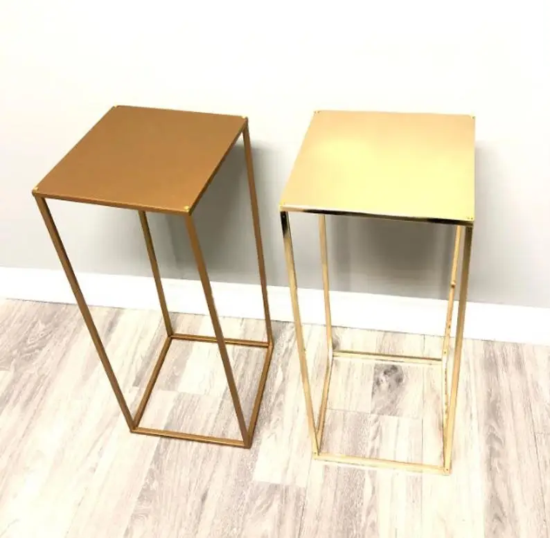 10pcs/lot Flat Gold With Top French Gold Collapsible Rectangle Stand