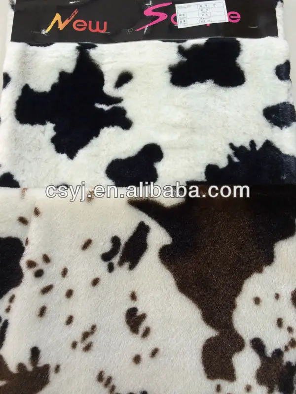 Pv Fleece Cow Print Fleece Polyester Blanket Fabric Buy Cow