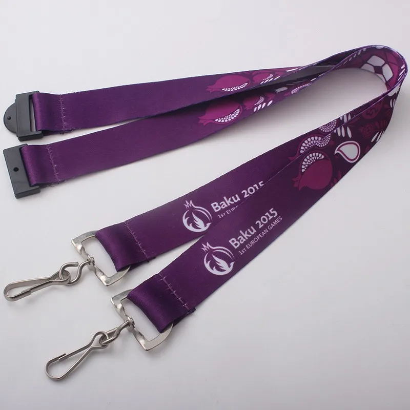 Custom Double Clip Neck Sublimation Lanyard With Id Card Holder ...