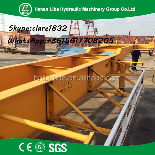 Container Chassis Trailer , Skeleton Semi Trailer 3 Axles 20Ft And 40Ft With Warranty And Parts