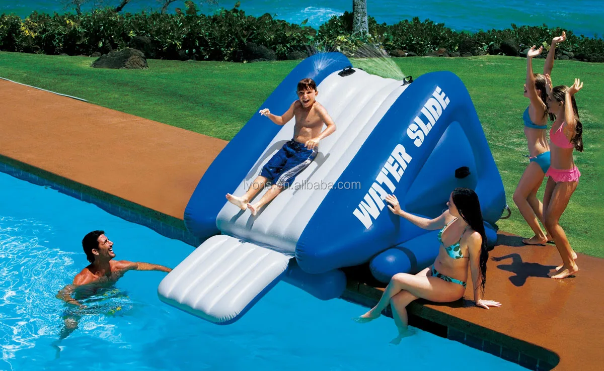 child swimming pool with slide