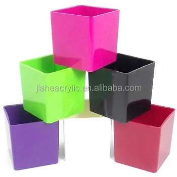 Colorful Customized Decoration Acrylic Cube Vase Colorful Customized Decoration Acrylic Cube Vase