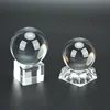 Wholesale clear K9 Crystal Ball Decorative Solid Crystal Glass Sphere Ball With Cube/T Base