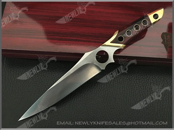 New Style Wooden Handle Camping Tactical Combat Knife Survival Knife