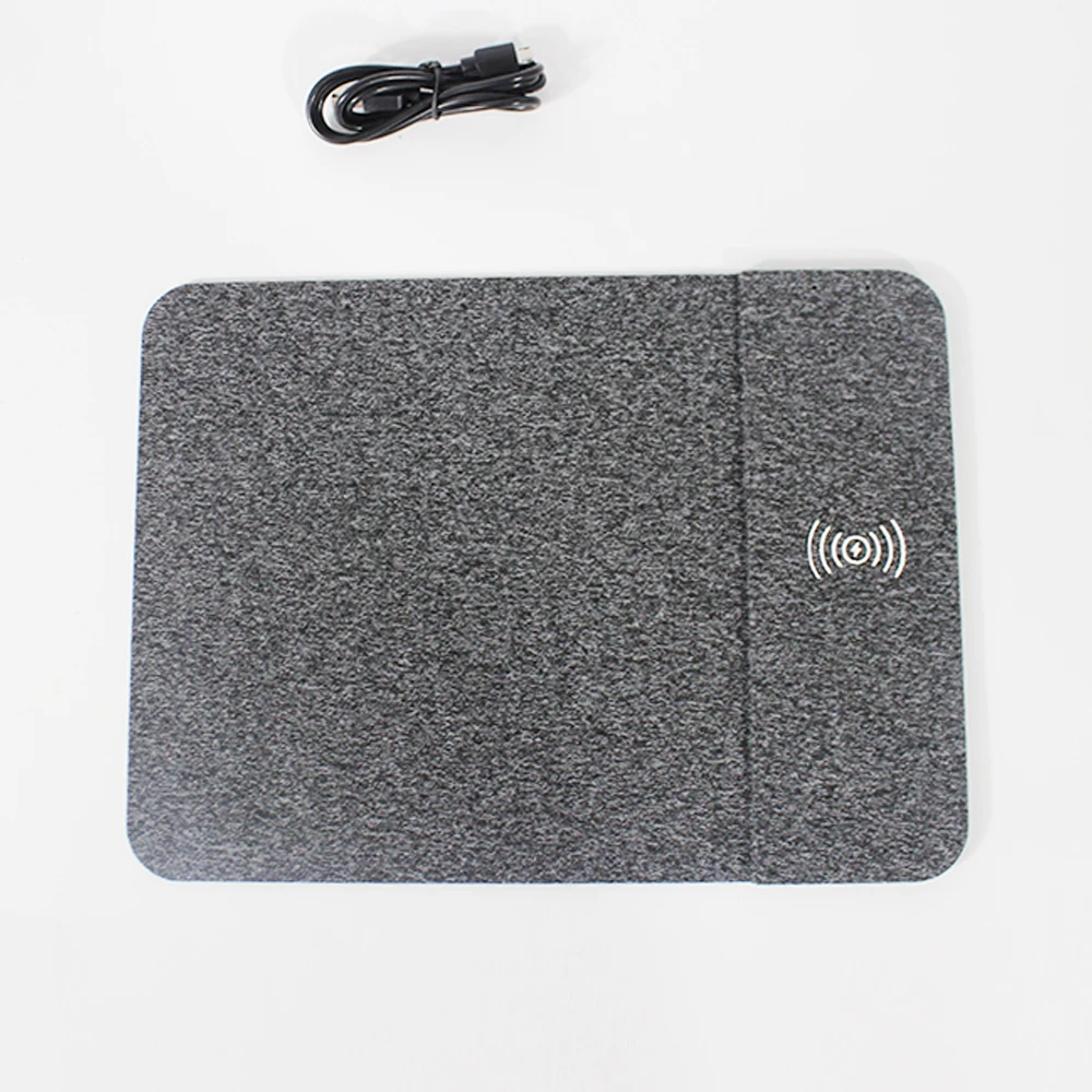 Wireless Cloth Microfiber Material QI Standard Novel Harmless Charging Mouse Pad