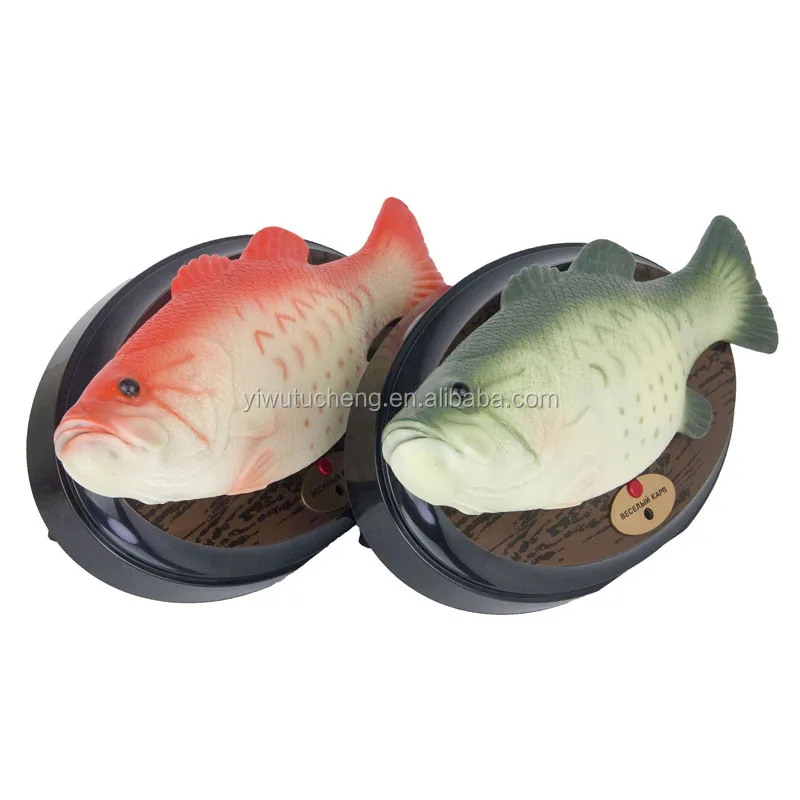 stuffed bass fish toy