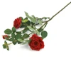 Wedding flower single stem with high quality fabric 3 heads rose