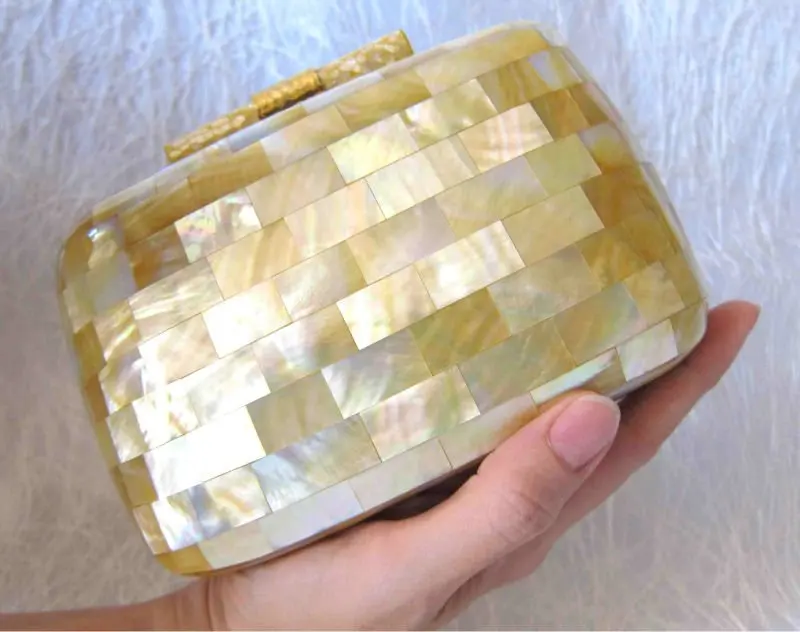 mother of pearl clutch bag