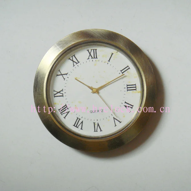 75mm 3 Inch Mini Clock Insert Gold Silver Frame Mini Clock Inserts
