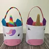 Wholesale 2019 Latest Easter Basket Monogram Unicorn Bunny Easter Bucket Promotional reusable Easter Tote Bag