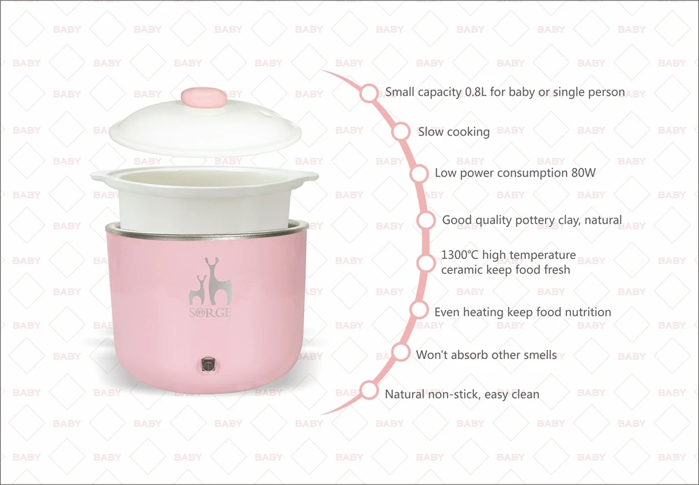Small Size Baby Food Slow Cooker With Ceramic Pot Buy Baby Slow