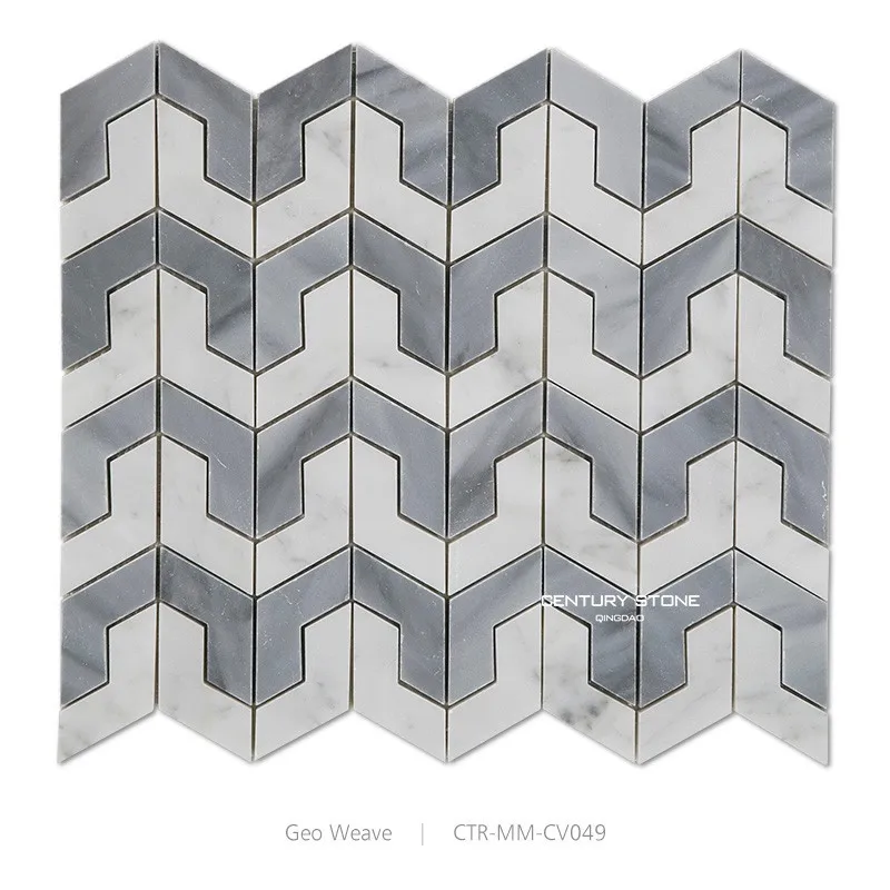 Polished Irregular Shape Wave Pattern Non Slip Kitchen Floor Marble Polished Irregular Shape Wave Pattern Non Slip Kitchen Floor Marble Mosaic Tile