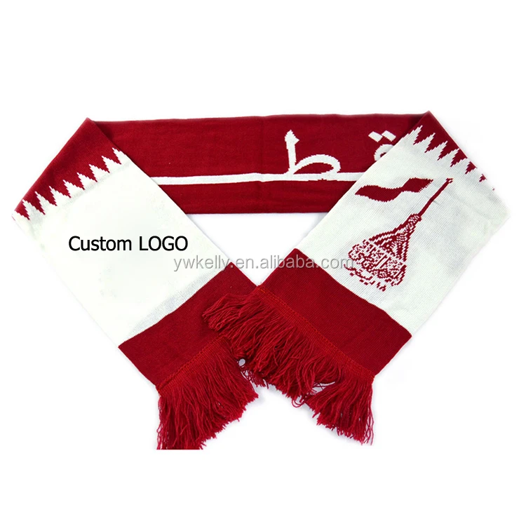 Top Quality Velvet Material Qatar National Day Promotional Gift Scarf