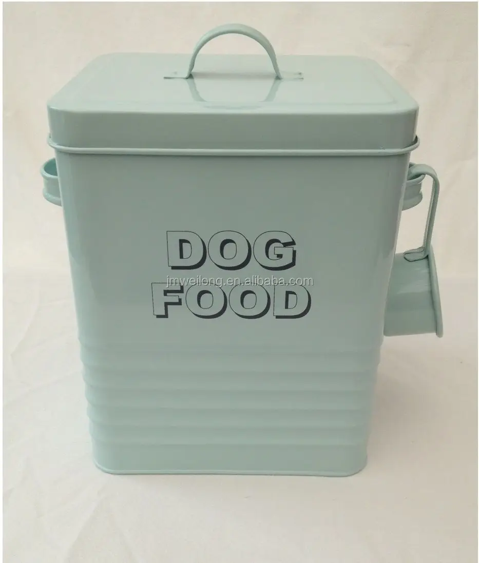 A Set Of Metal Pet Food Container With Scoop Buy Metal Buckets Food
