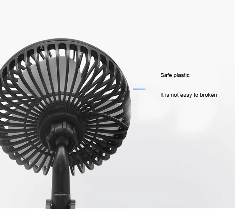 5V Car Interior Fan USB Car Cooling Fan With Plastic Leaves car