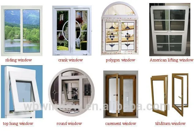 PVC profile plastic sliding pane grille design window with high quality parts