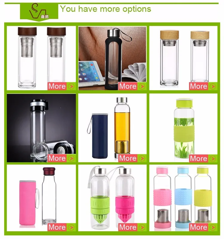 Ecofriendly Silicone Glass Water Bottle /silicone Rubber Bottle Sleeve