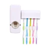 2019 Hot Modern Bathroom Plastic Automatic toothpaste squeezer Toothbrush Holder + 5 Toothbrush Holder Set Wall