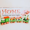 Manufacturers direct Christmas decorations Christmas wooden small train children Christmas presents gifts