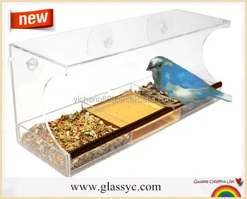 Wholesale Custom Acrylic Bird Feeder With Window Suction Cup With