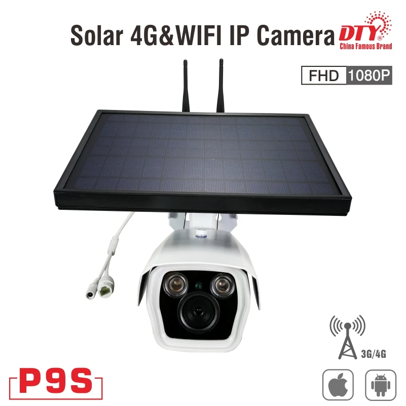 DTY 720P/1080p outdoor wireless solar power  secur ip camera WIFI
