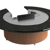 Round marble shape bbq tepanyaki grill plate table