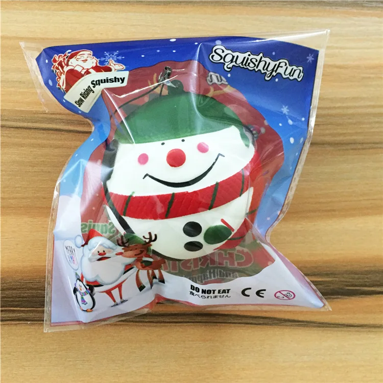 Key Chain Squishy Christmas Toys Santa Clause/Snowman Anti Stress Foam Toys