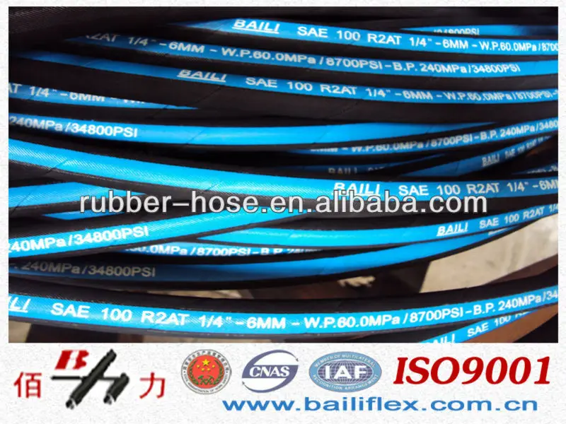 Hs Code 40092100 Rubber Hydraulic Hose Dealers Sae 100 R2 /din En 853