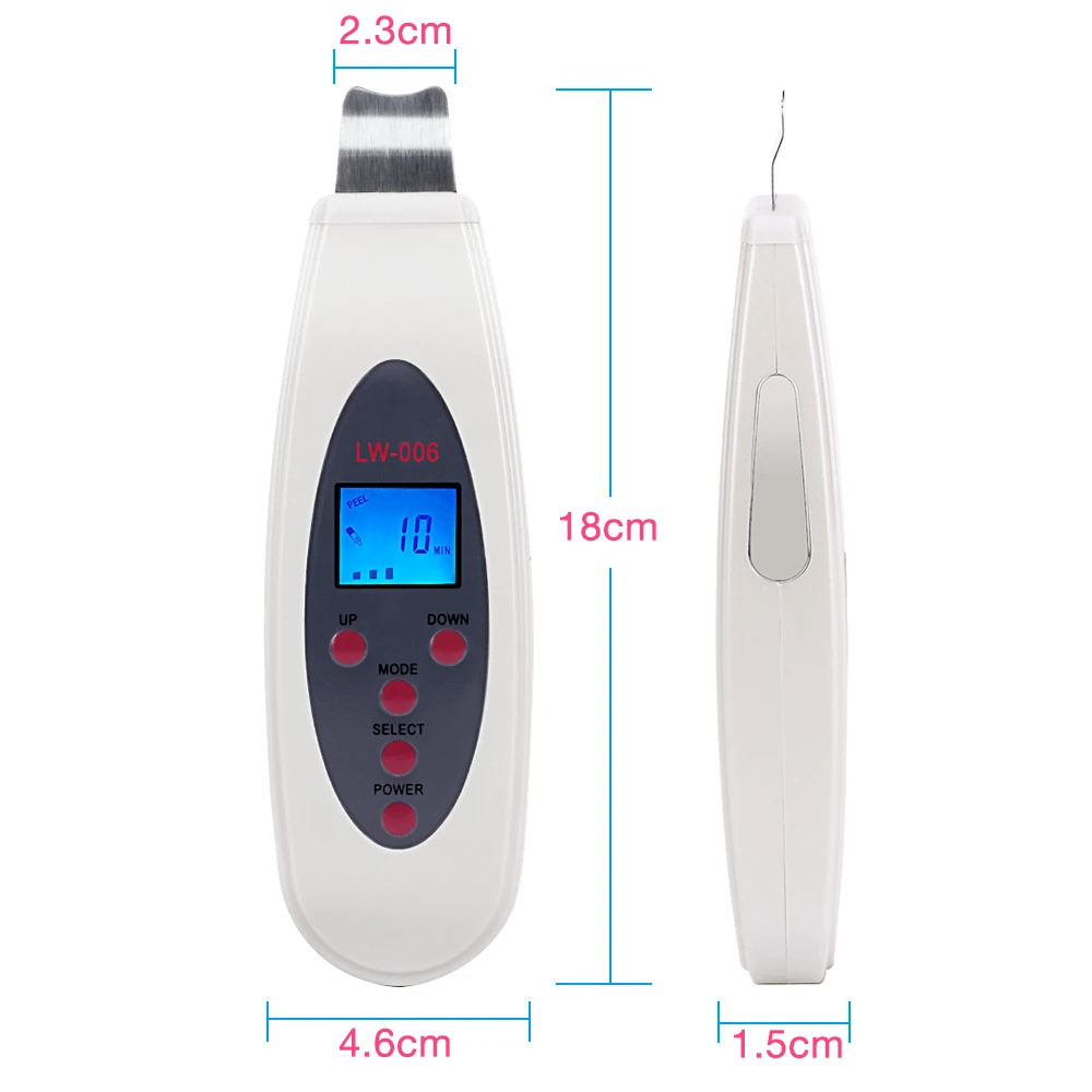 Ultrasonic Skin Scrubber Cleanser Face Cleaning Acne Removal Facial Spa Massager Ultrasound Peeling Clean Tone Lift