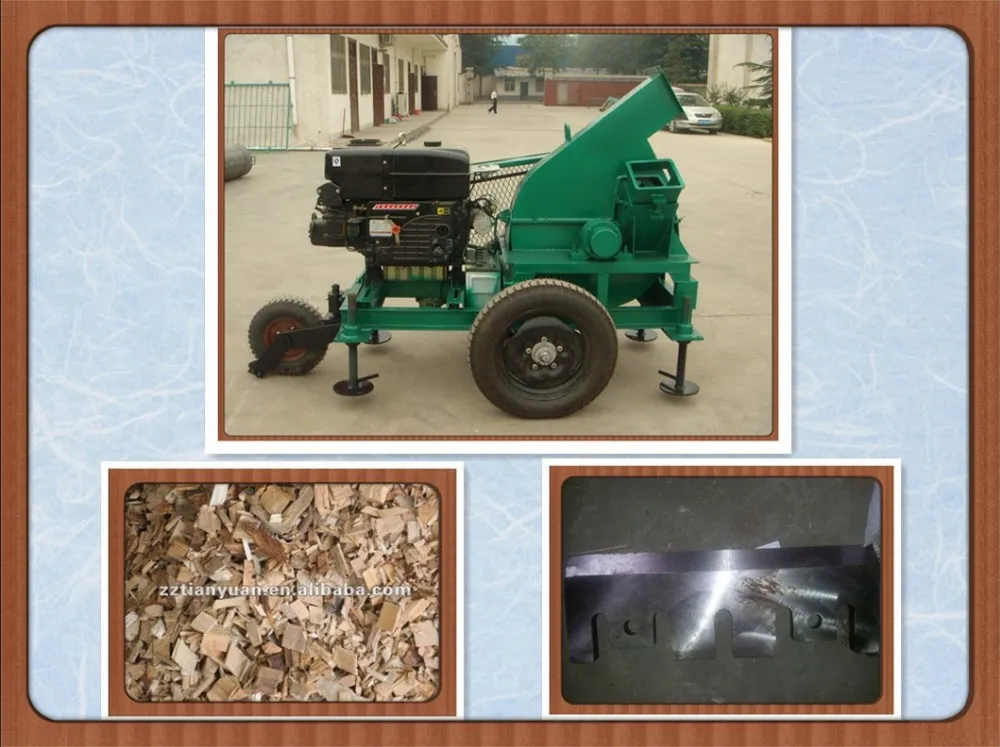 Large Scale Mobile Industrial Wood Chipper Shredder Mulcher Hard Wood