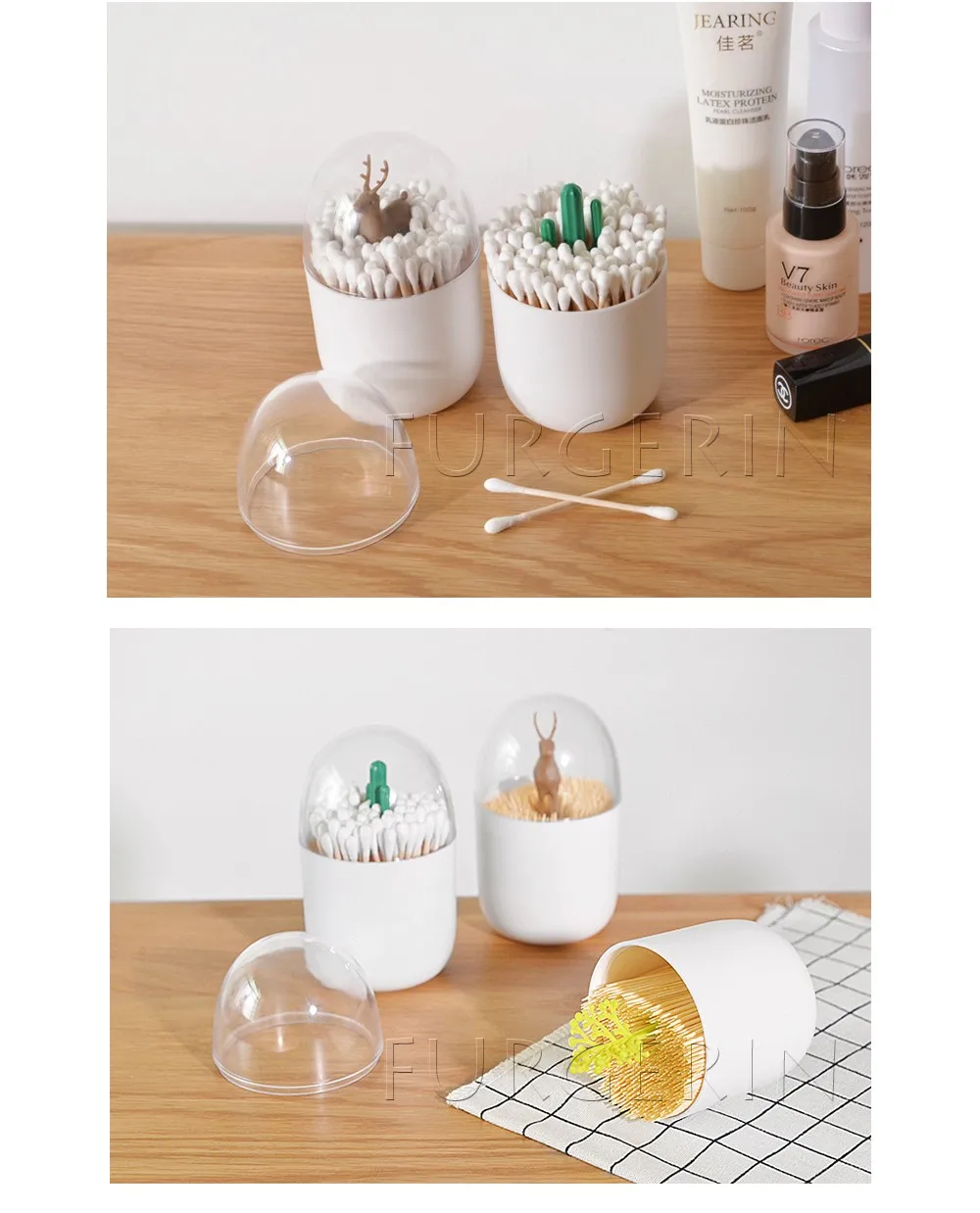 Creative Toothpick Dispenser Toothpick Container Cotton Swab Box