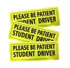 Set of 3 "Please Be Patient Student Driver" Safety Sign Vehicle Bumper Magnet - Reflective Vehicle Car Sign Sticker Bumper
