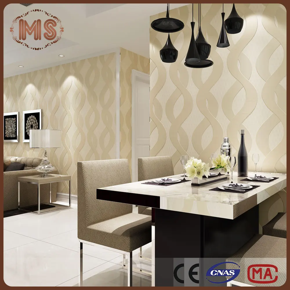 Klasik Garis Vertikal Hot Sale Murah Non Woven Wallpaper Untuk