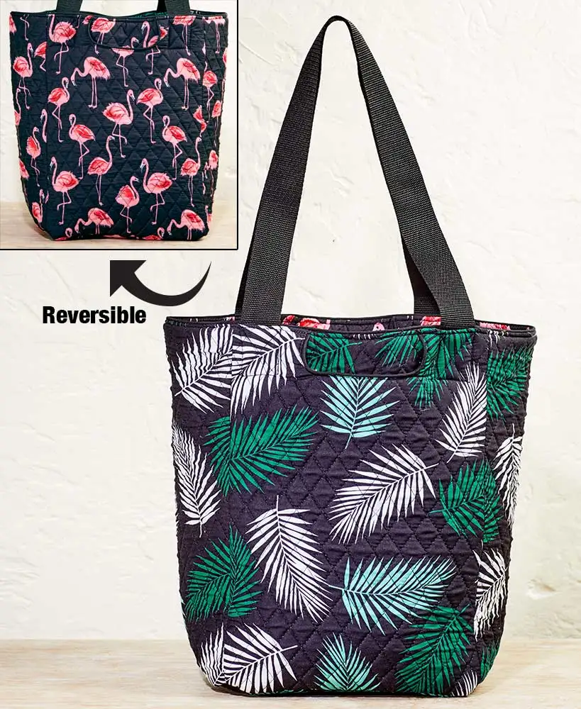 Reversible Women Quilted Shopping Tote Bag Buy Reversible Quilted