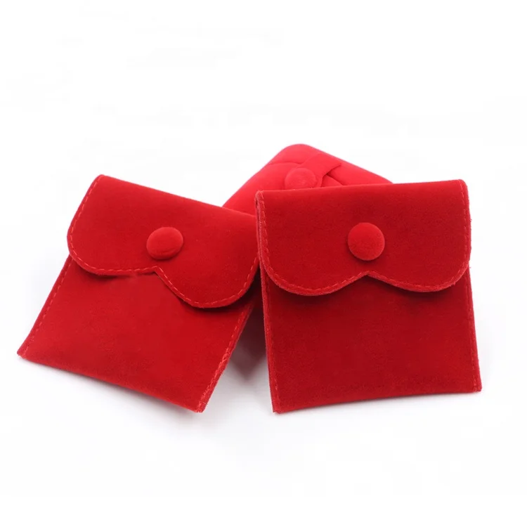 Custom Made Velvet Jewelry Pouch Bag Jewelry Packaging & Display Faux