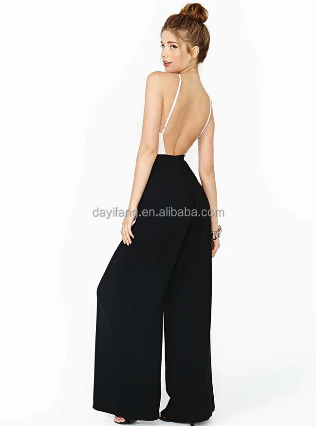 backless pant suit
