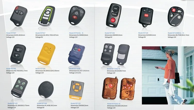 Shen Zhen Factory Price Home Automation Garage Door Wireless Remote Control CY027